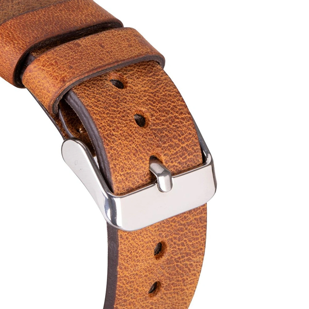 Bloominbag Valais Tan Leather Apple Watch Kordon-44/45/46/49mm görseli 5