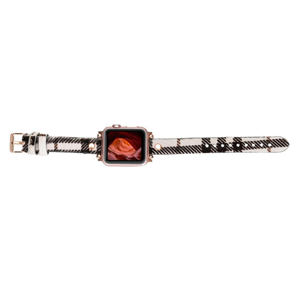 Bloominbag Bloomband Signature Wild Zebra Leather Apple Watch Band - 44/45/46/49mm görseli 5