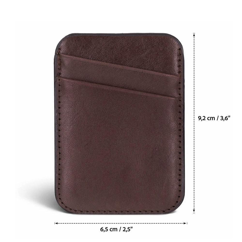Bloominbag Linea Fit Cc Deep Espresso Leather Magsafe Card Holder görseli 4