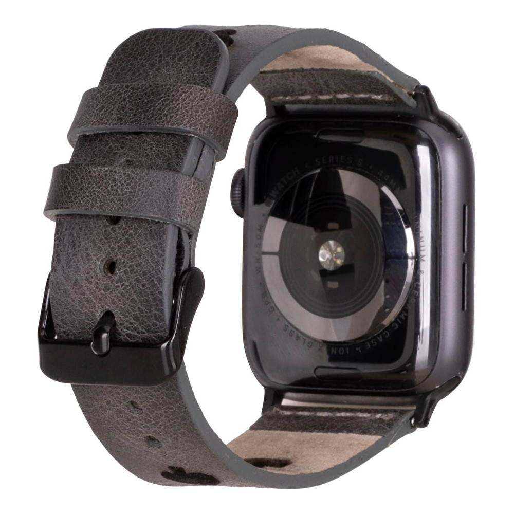 Bloominbag Valais Stone Ash Leather Apple Watch Kordon-44/45/46/49mm görseli 2