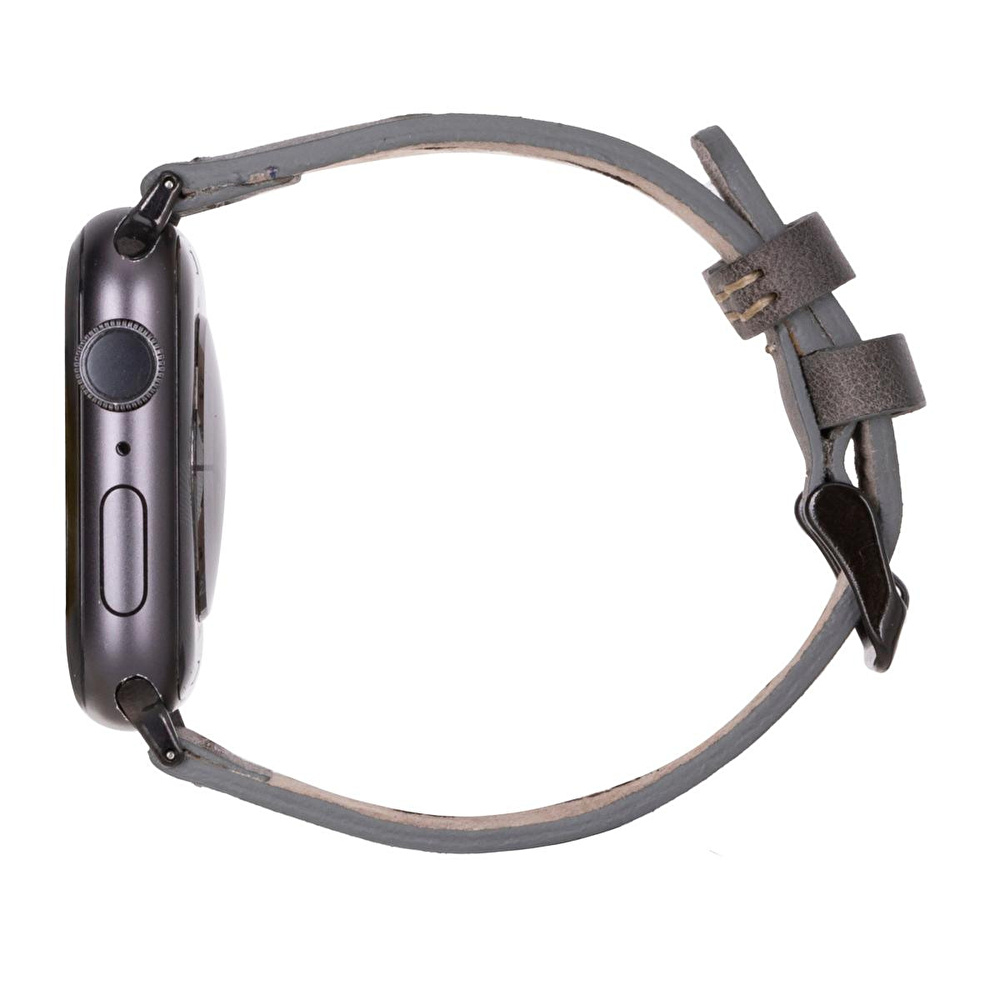 Bloominbag Valais Stone Ash Leather Apple Watch Kordon-44/45/46/49mm görseli 4