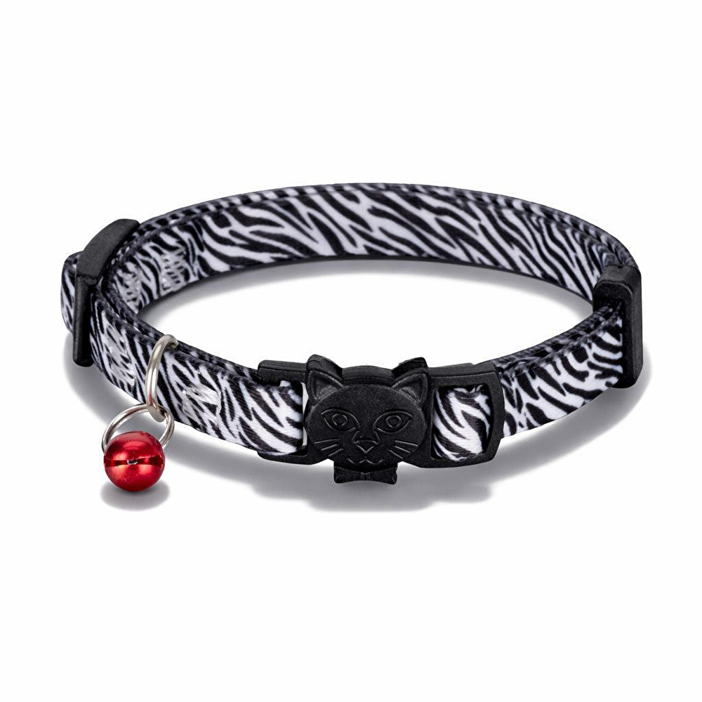 Bloominbag Swissplus Urban Paws Zebra Noir Recycled Kedi Tasması- 10 Mm görseli 1