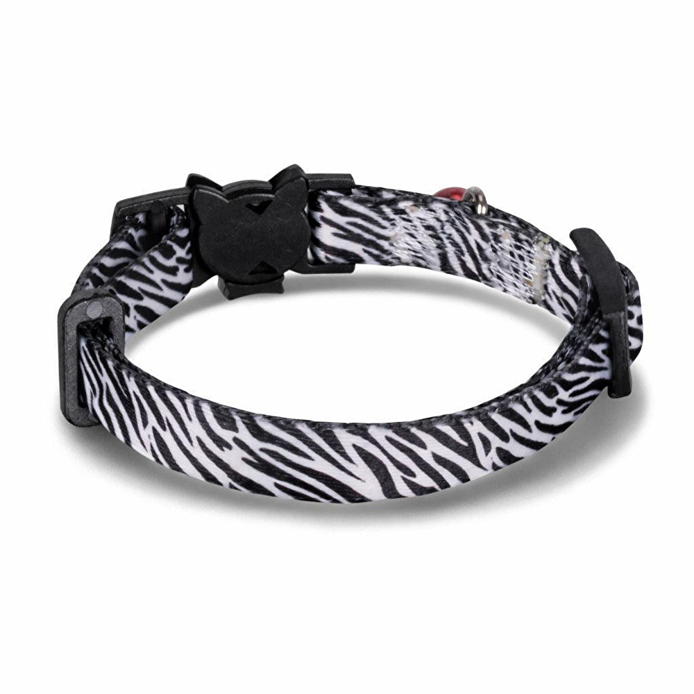 Bloominbag Swissplus Urban Paws Zebra Noir Recycled Kedi Tasması- 10 Mm görseli 4