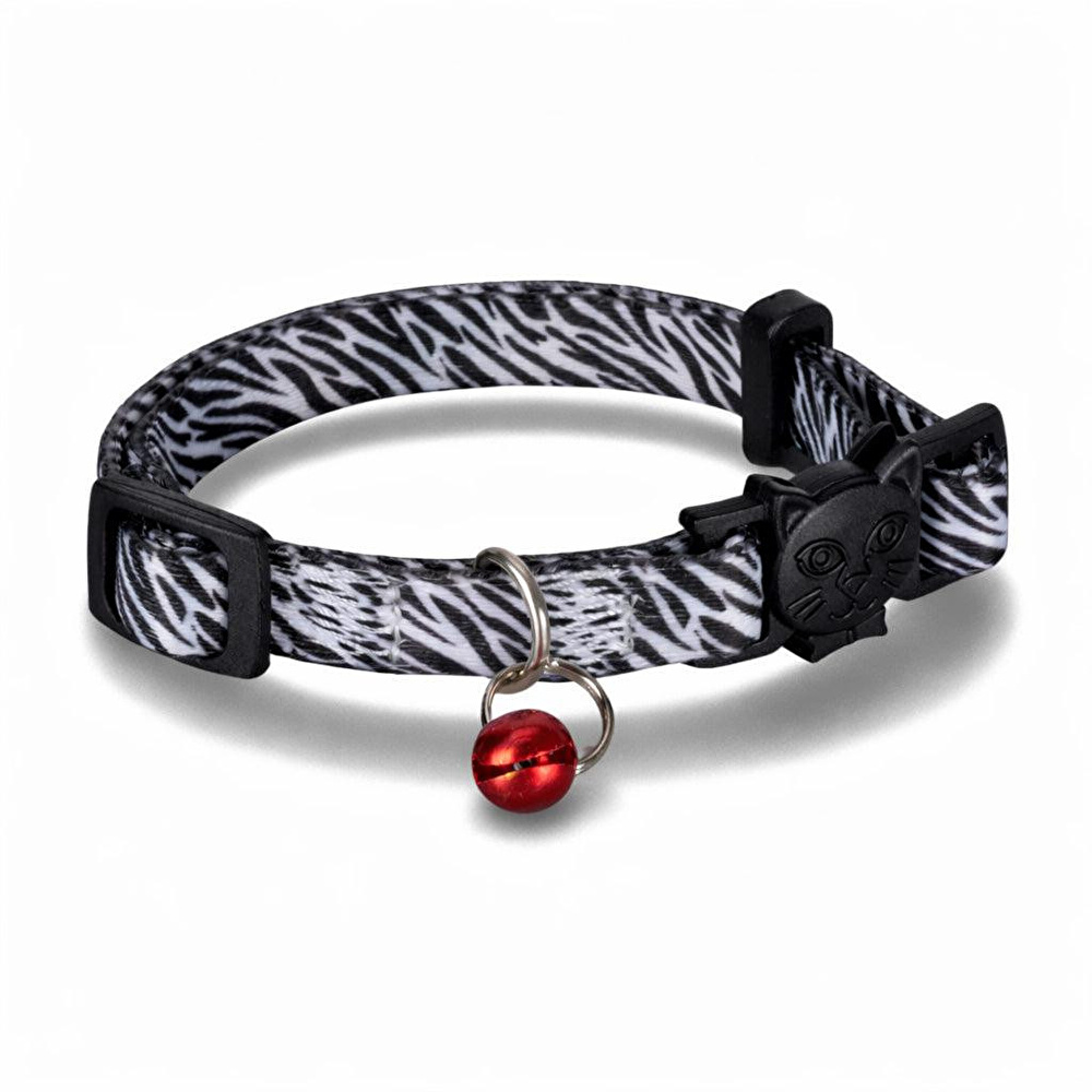 Bloominbag Swissplus Urban Paws Zebra Noir Recycled Kedi Tasması- 10 Mm görseli 3