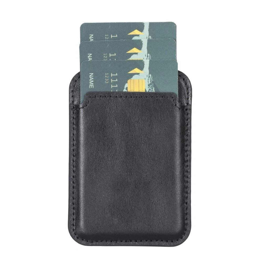 Bloominbag Snapé Noir Black Mıknatıslı Deri Telefon Kartlık görseli 4