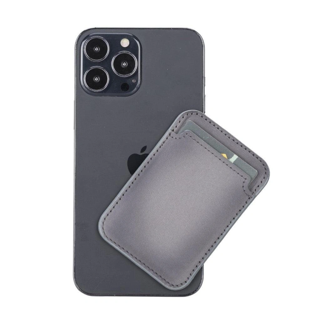 Bloominbag Snapé Stone Gray Mıknatıslı Deri Telefon Kartlık görseli 2