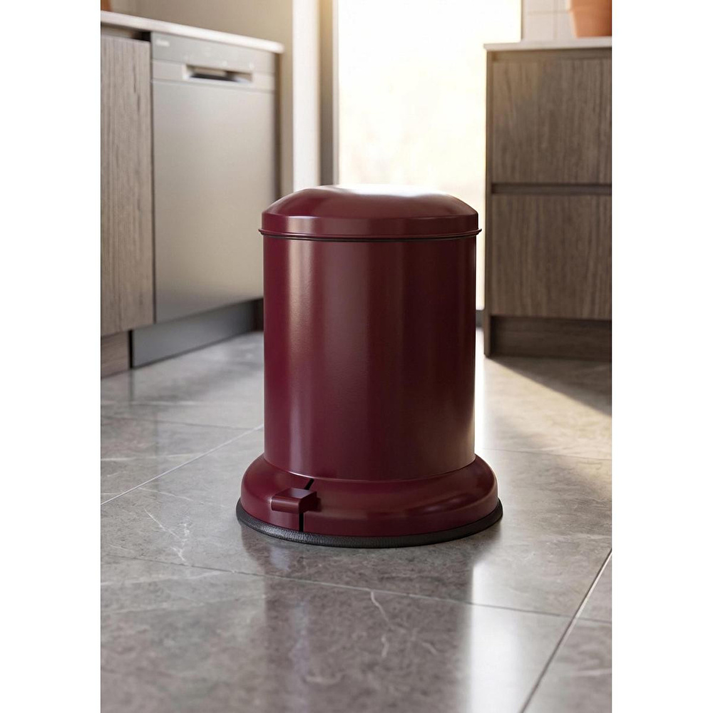 The Mia Çöp Kovası Bordo 31x38x42 Cm görseli 1