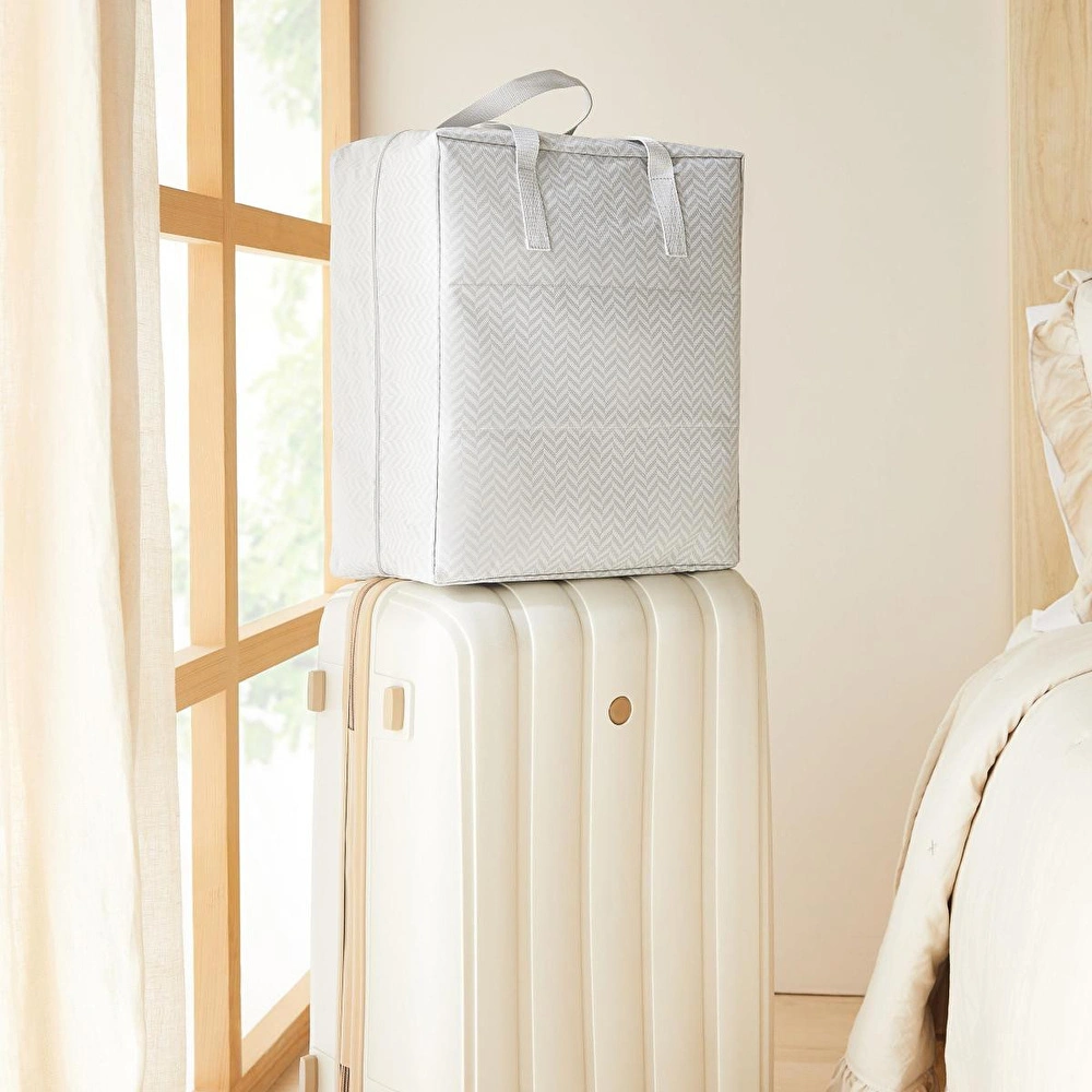 Ocean Home Textile Gri Balıksırtı Ayakkabı Taşıma Seyahat Çantası 36 X 41 X 20 Cm görseli 1
