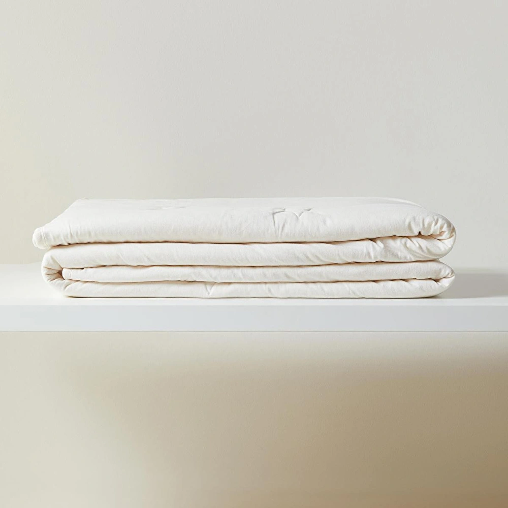 Ocean Home Textile %100 Pamuk Penye Ekru Yıldız Nakışlı Çocuk Tek Kişilik Çok Amaçlı Örtü 155 X 215 Cm görseli 1