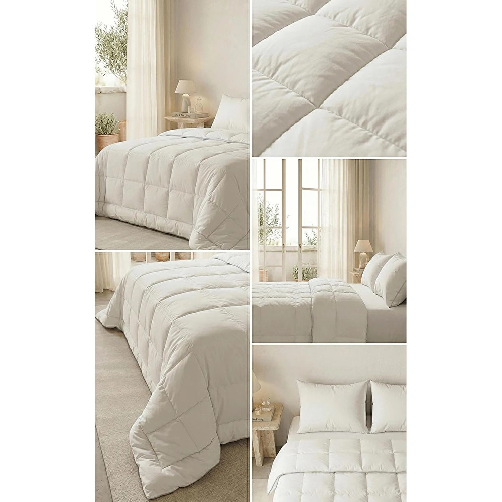 Ocean Home Textile Pamuklu Saten Biyeli Mikrojel Çift Kişilik Yorgan 195 X 215 Cm görseli 5