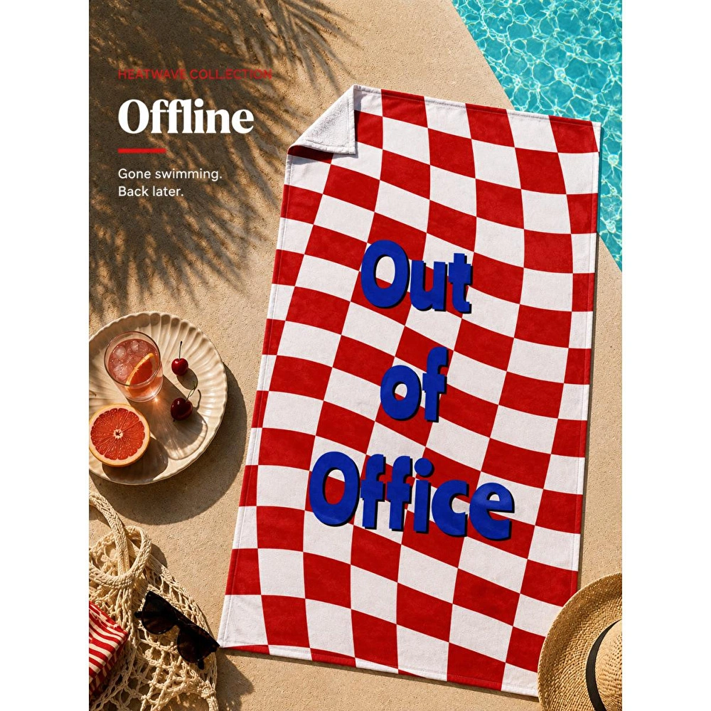 Cozy Home Heatwave Plaj Havlusu Offline Kırmızı 90x150 görseli 2