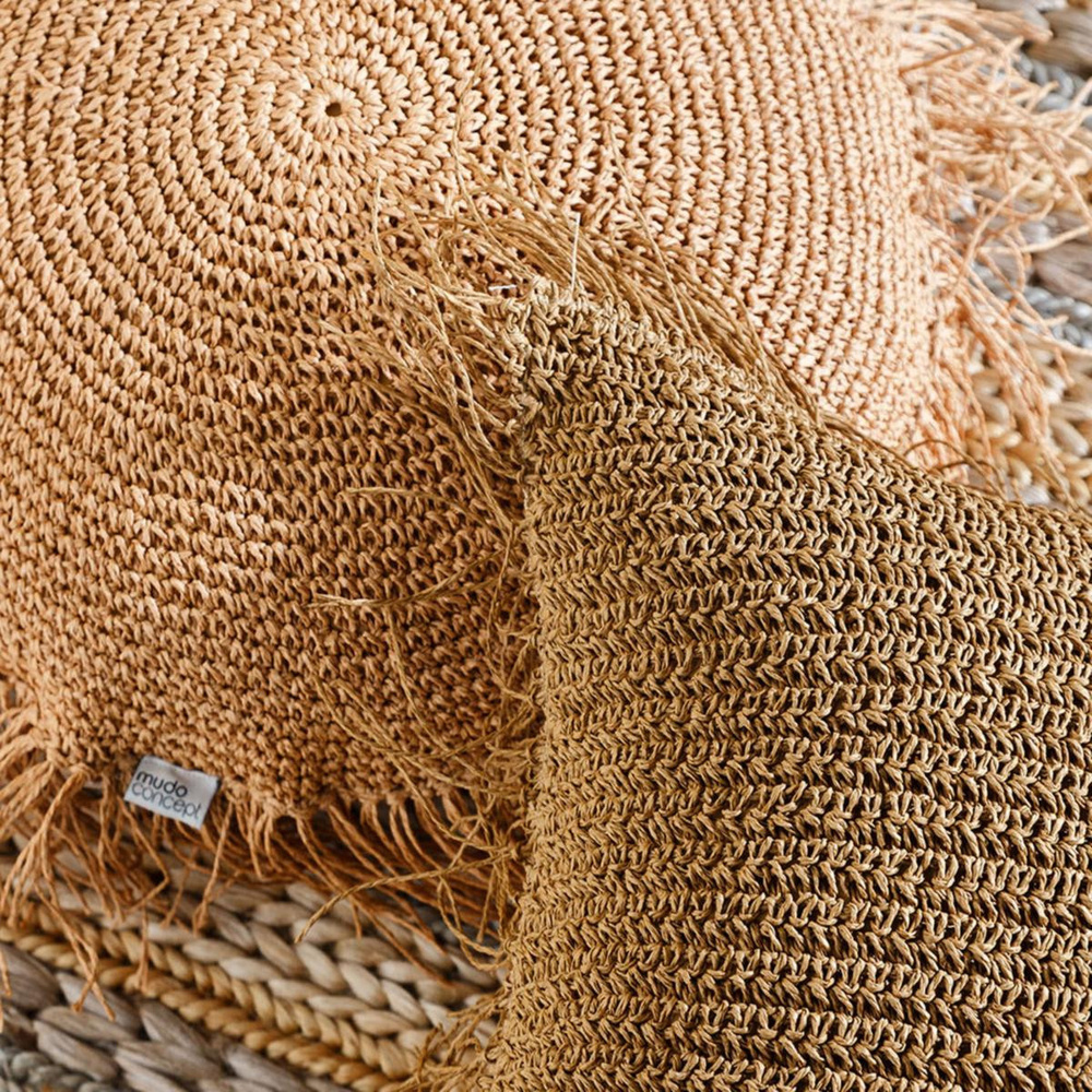 Mudo Home Valetta Yuvarlak Kirlent Naturel 50 Cm görseli 4