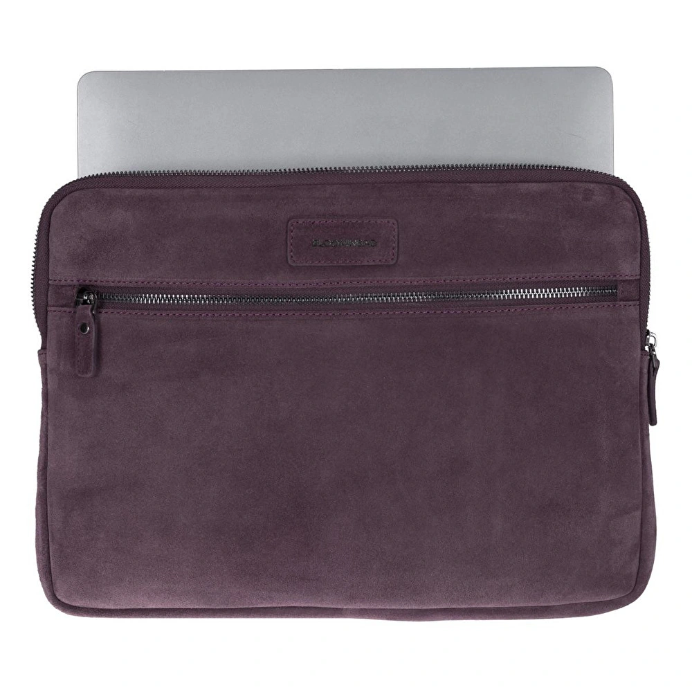 Bloominbag Burgundy Still Hakiki Süet Deri 13-14 Inç Macbook/laptop Kılıfı görseli 3
