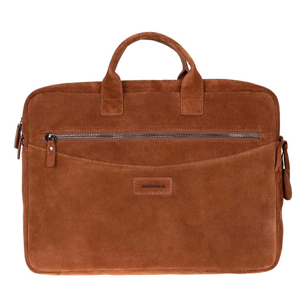 Bloominbag Camel Still Hakiki Süet Deri 15-16 Inç Macbook/laptop Çantas görseli 5