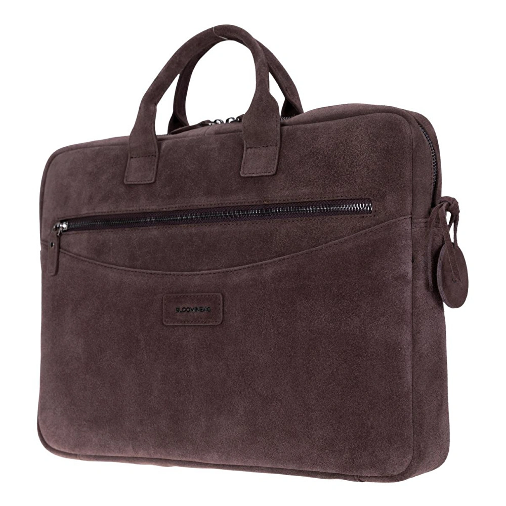 Bloominbag Mocha Still Hakiki Süet Deri 15-16 Inç Macbook/laptop Çantası görseli 2