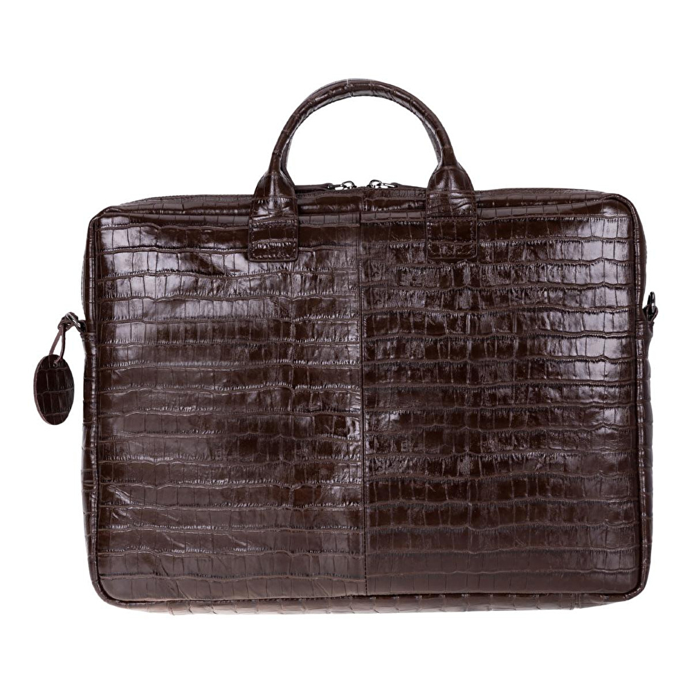 Bloominbag Mocha Croco Hakiki Deri 15-16 Inç Macbook/laptop Çantası görseli 5
