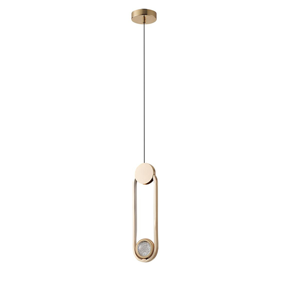 Apliqa Beckett Tekli 12 Watt Gold Sarkıt 3 Renkli Led Avize görseli 4