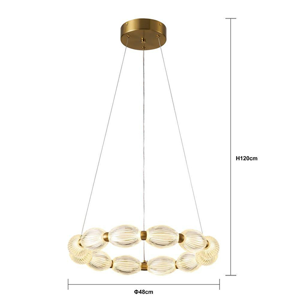 Apliqa Aspen 12'li Yuvarlak 56 Watt Eskitme Sarkıt 3 Renkli Led Avize görseli 5