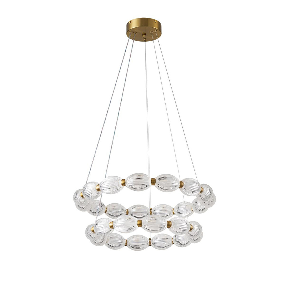 Apliqa Aspen 2 Katlı Yuvarlak 128 Watt Eskitme Sarkıt 3 Renkli Led Avize görseli 5