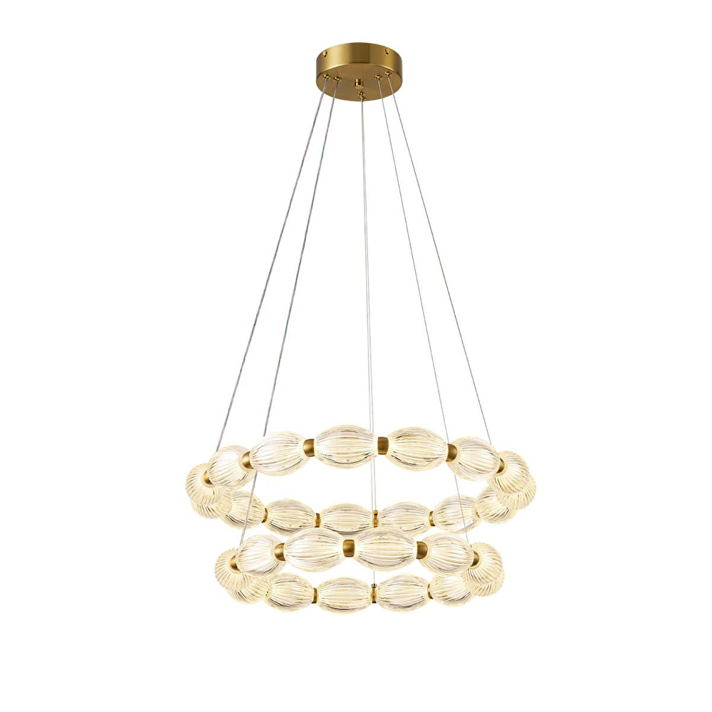 Apliqa Aspen 2 Katlı Yuvarlak 128 Watt Eskitme Sarkıt 3 Renkli Led Avize görseli 2