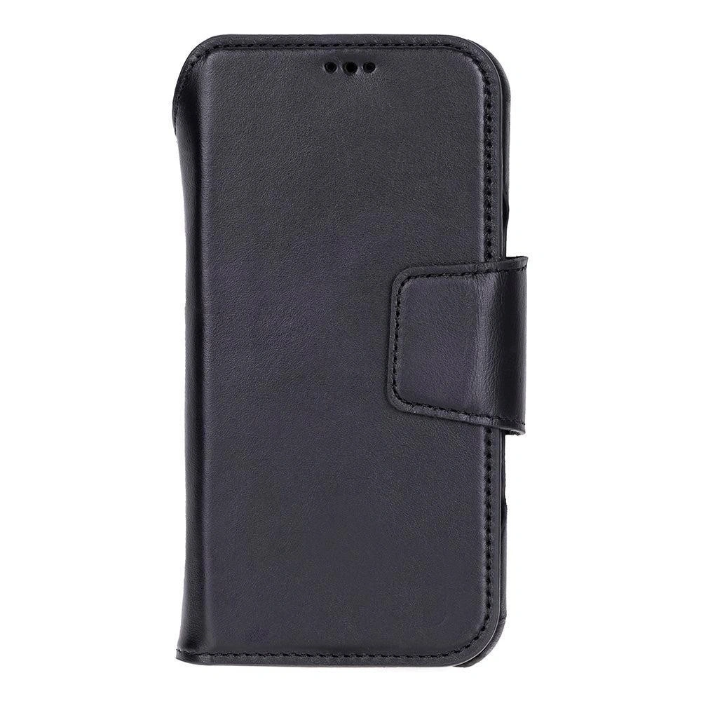 Bloominbag Porta Noir Black Deri Iphone 17 Pro Max(6.9") Hakiki Deri Çıkarılabilir Cüzdanlı Telefon Kılıfı görseli 3