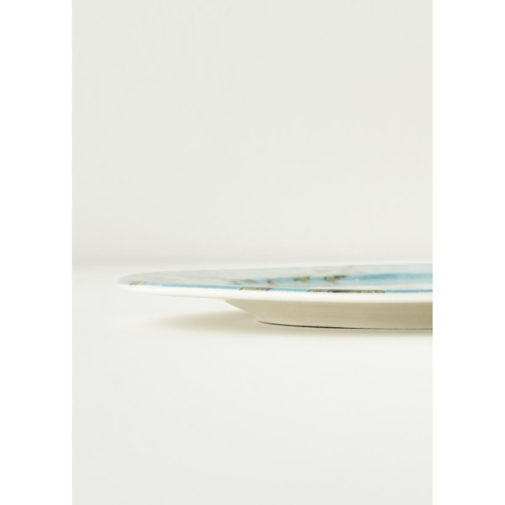Bella Maison Van Gogh Almond Blossom Porselen Pasta Tabağı Turkuaz (19 Cm) Mavi görseli 3