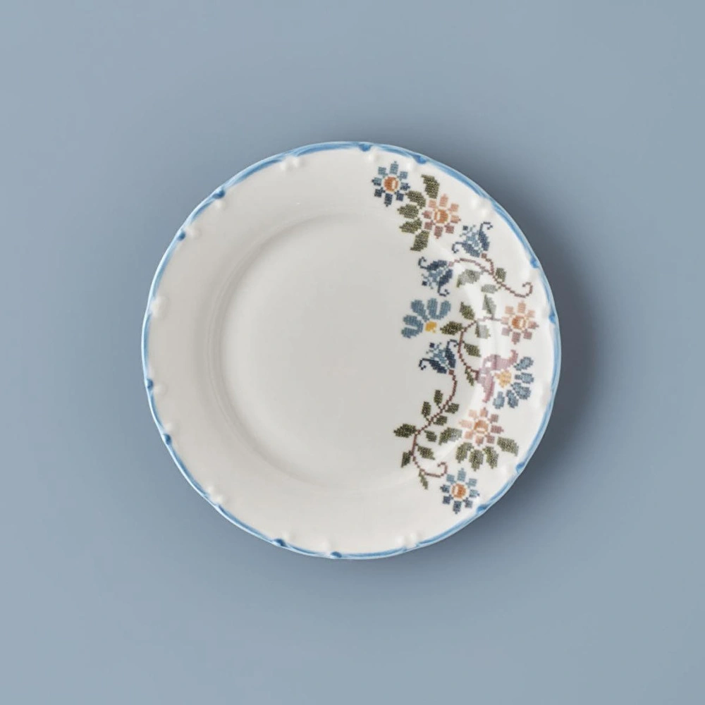 Bella Maison Vintage Porselen Pasta Tabağı 4'lü Mavi (20 Cm) Mavi görseli 5