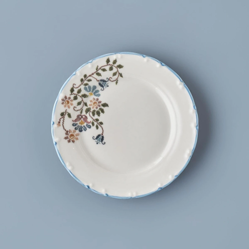 Bella Maison Vintage Porselen Pasta Tabağı 4'lü Mavi (20 Cm) Mavi görseli 4