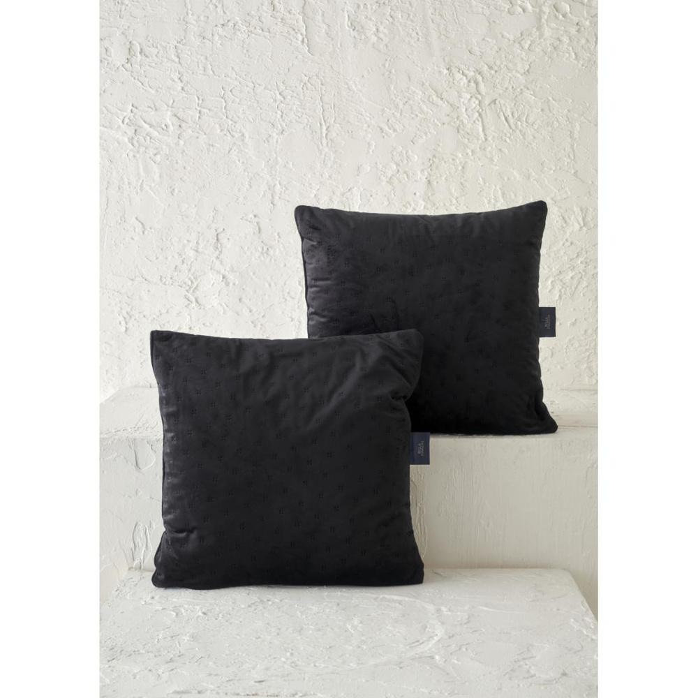 Bella Maison Rita 2'li Dekoratif Kırlent Seti Siyah (43x43 Cm) görseli 1