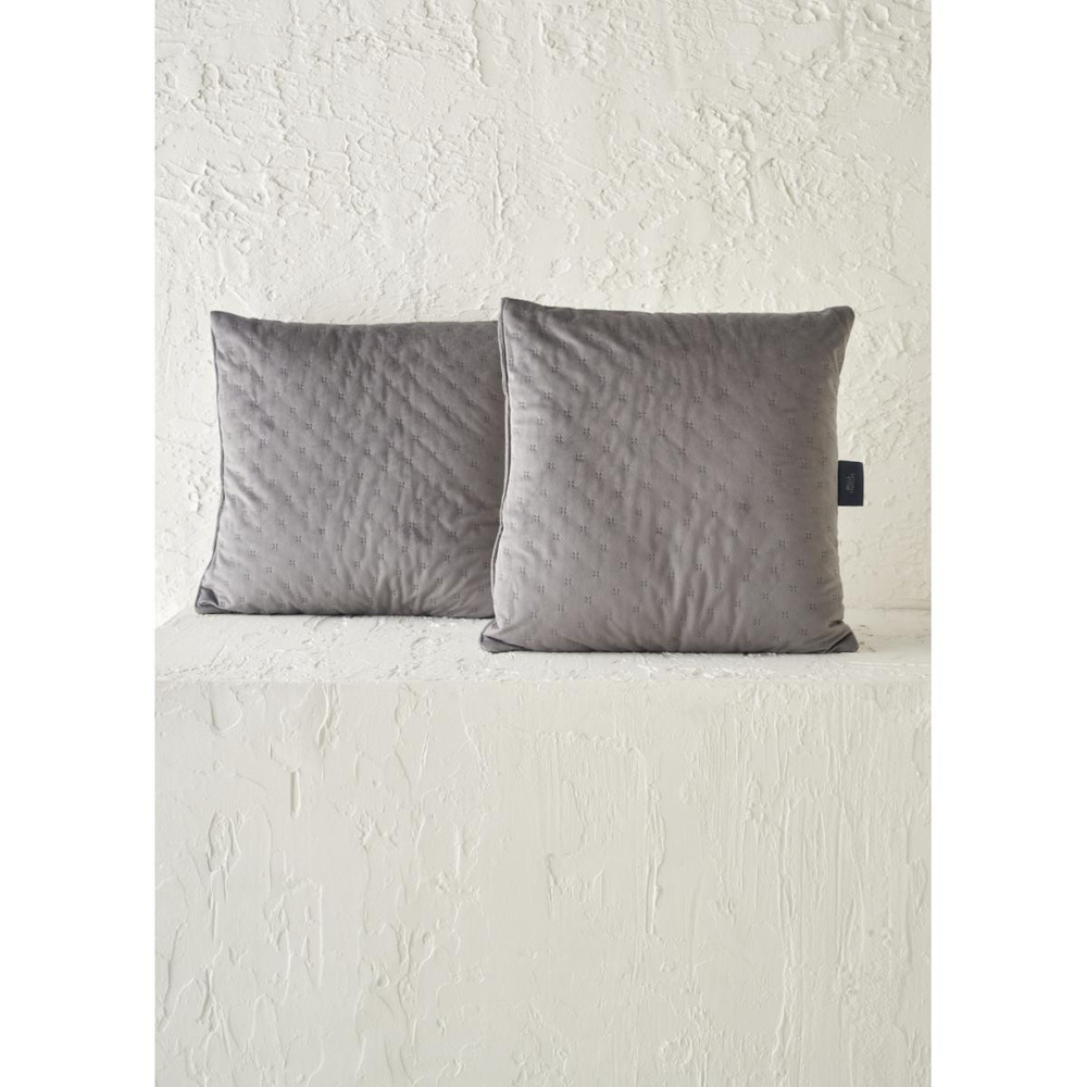 Bella Maison Rita 2'li Dekoratif Kırlent Seti Gri (43x43 Cm) görseli 1