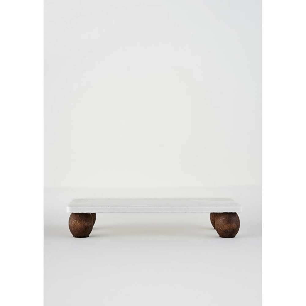 Bella Maison Olmo Mermer Dikdörtgen Sunum Standı Naturel (15x30 Cm) Naturel görseli 1