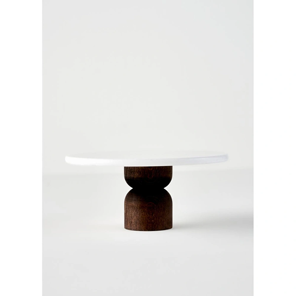 Bella Maison Olmo Mermer Kek Standı Naturel (25x25 Cm) Naturel görseli 1