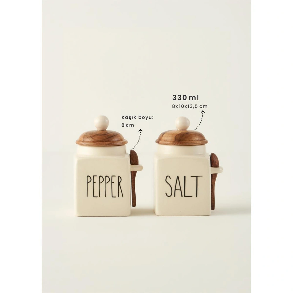 Bella Maison Salt Seramik Kavanoz Krem (330 Ml) Krem görseli 5
