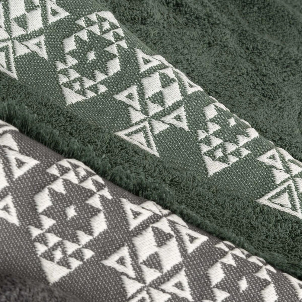 Green Black Hereke Heritage Serisi 4'lü Havlu Seti Yeşil / Antrasit görseli 3