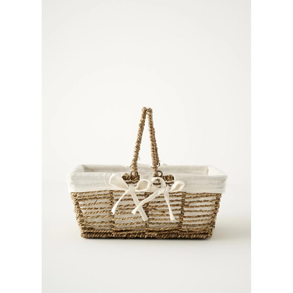 Bella Maison Arden Bezli Sepet Naturel (31x22x13 Cm) Naturel görseli 1