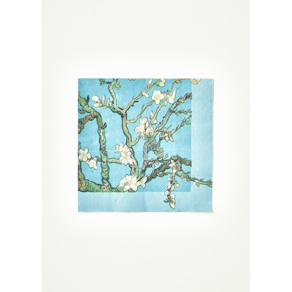 Bella Maison Van Gogh Almond Blossom 20'li Kağıt Peçete Turkuaz (33x33 Cm) Çok Renkli görseli 1