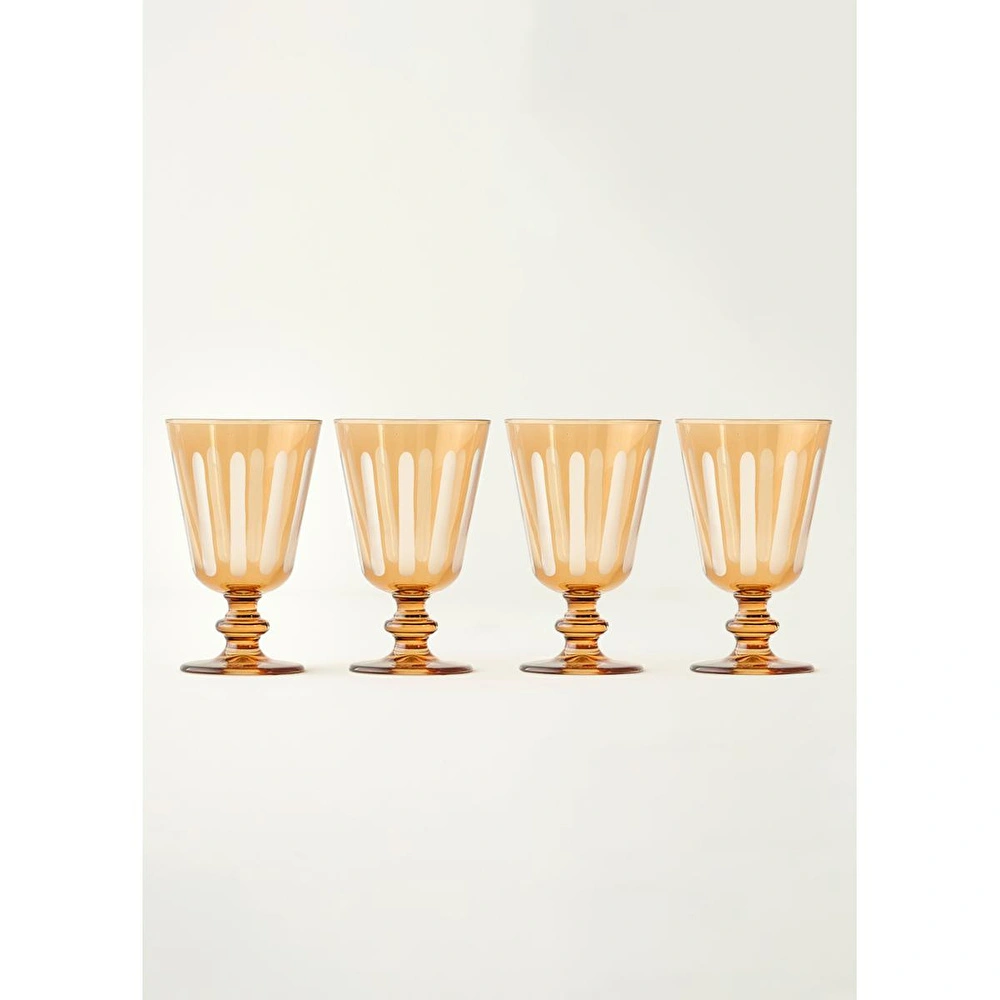Bella Maison Royal Cup 4'lü Amber (280 Cc) görseli 1