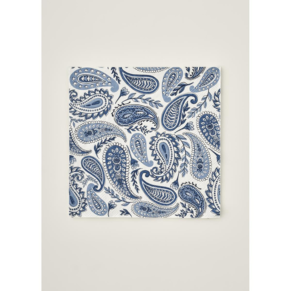 Bella Maison Paisley 40'lı Kağıt Peçete Mavi (33x33 Cm) görseli 1
