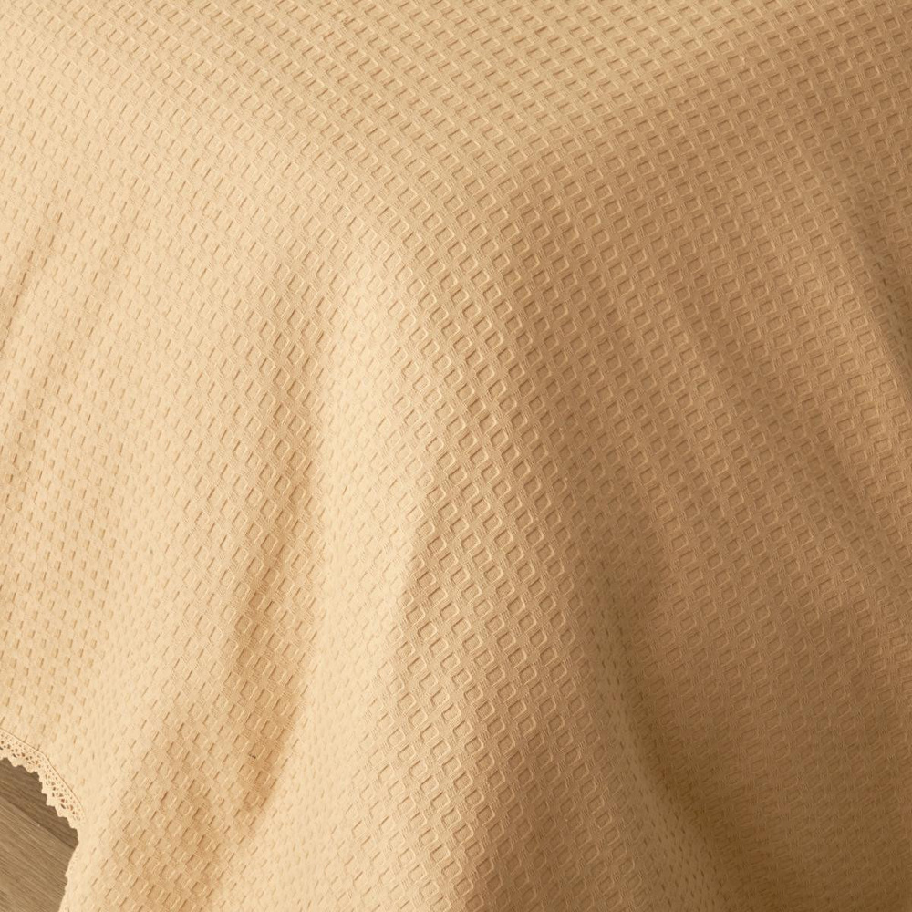 Bella Maison Stormi Pamuklu Çift Kişilik Waffle Pike Bej (200x220 Cm) Bej görseli 4