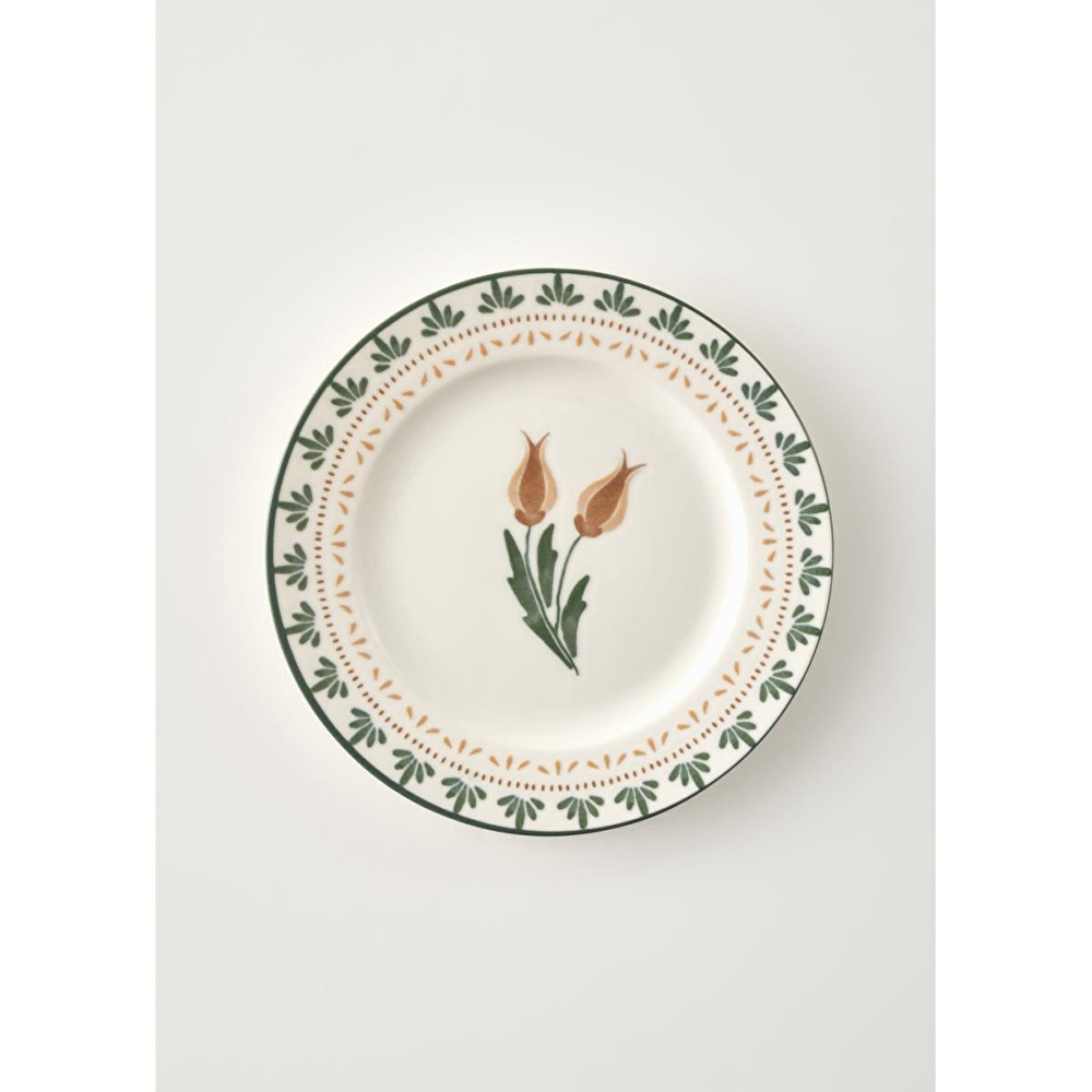 Bella Maison Tulip Porselen 6'lı Pasta Tabağı Seti (21 Cm) Çok Renkli görseli 3
