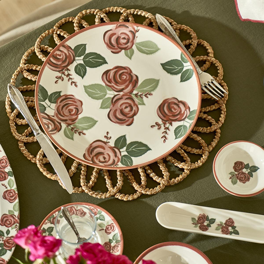 Bella Maison Rose Porselen 26 Parça 6 Kişilik Kahvaltı Takımı Çok Renkli görseli 3