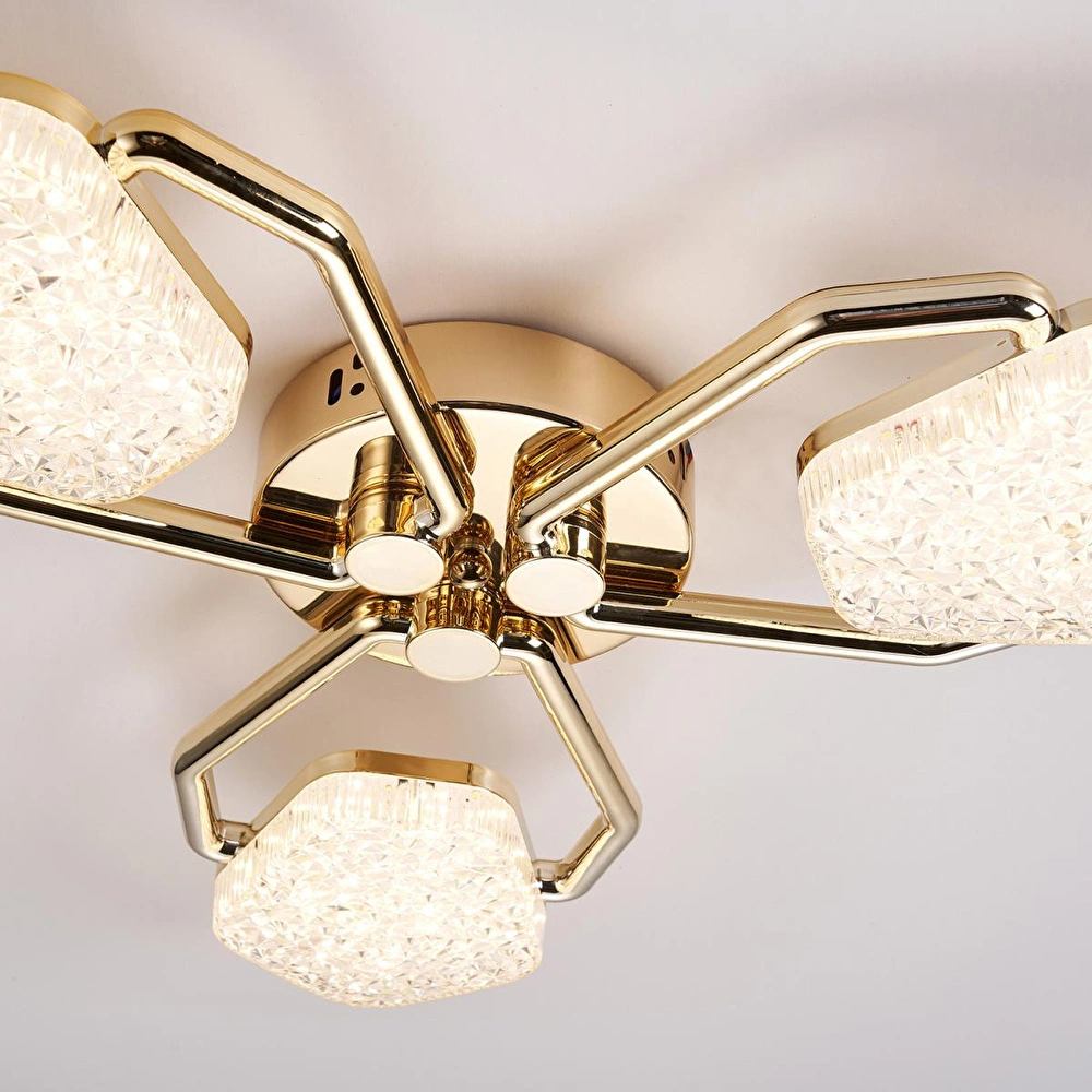 Apliqa Matiz 3'lü Gold 48 Watt Plafonyer 3 Renkli Led Avize görseli 5