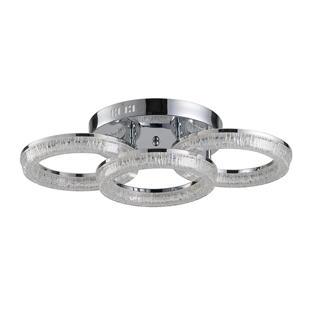 Apliqa Gomez 3'lü Krom 96 Watt Plafonyer 3 Renkli Led Avize görseli 4