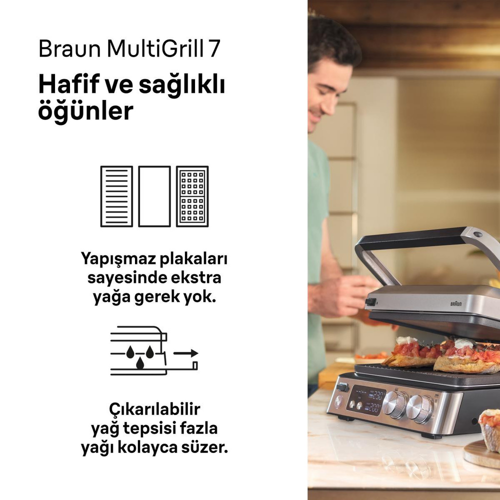 Braun Multigrill 7 Cg7044 Izgaratost görseli 3