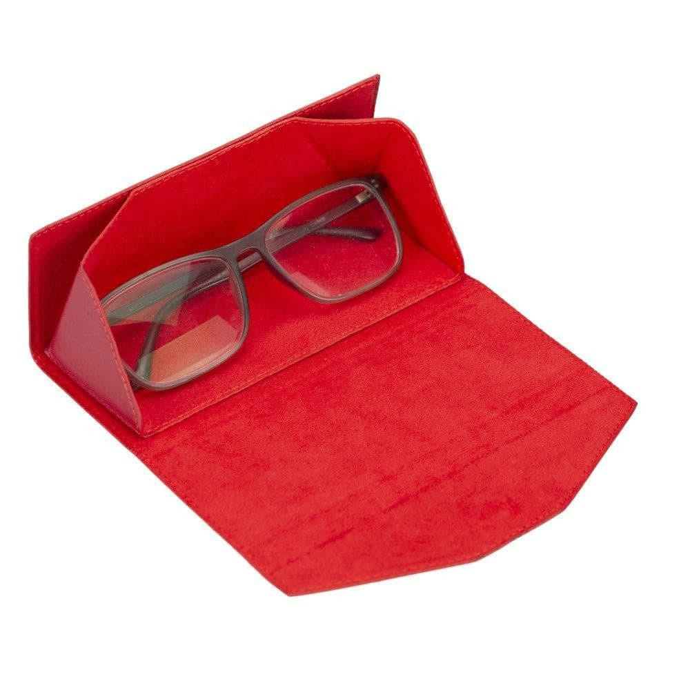 Bloominbag Prisma Classic Red Deri Gözlük Kılıfı – Mıknatıslı Üçgen Tasarım görseli 3