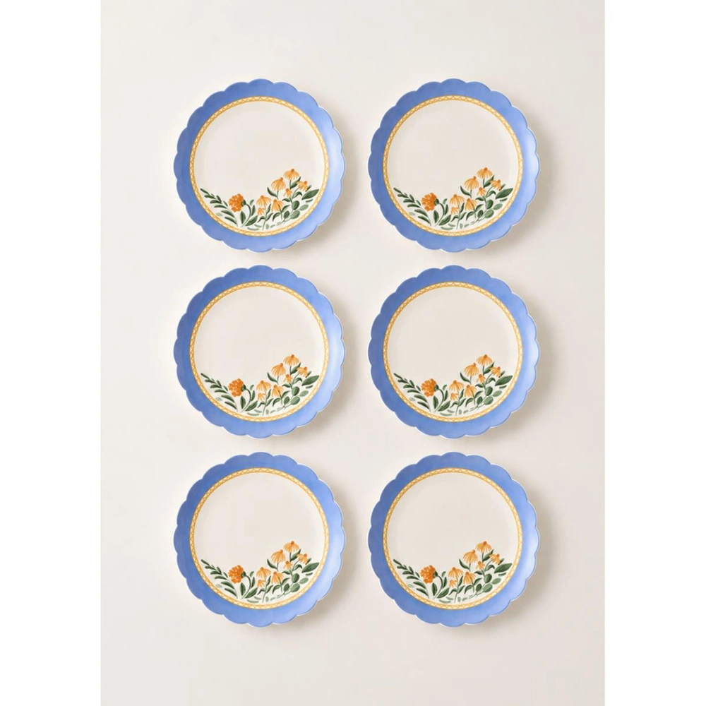 Bella Maison Bianca New Bone 6'lı Pasta Tabağı Seti (20 Cm) görseli 1