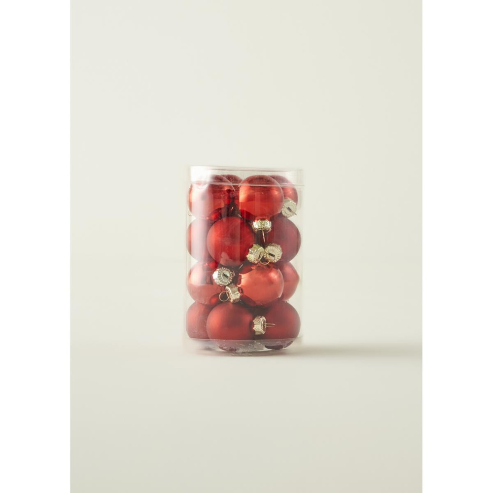 Bella Maison Christmas Dekoratif Süs 16'lı Kırmızı (3 Cm) Kırmızı görseli 5