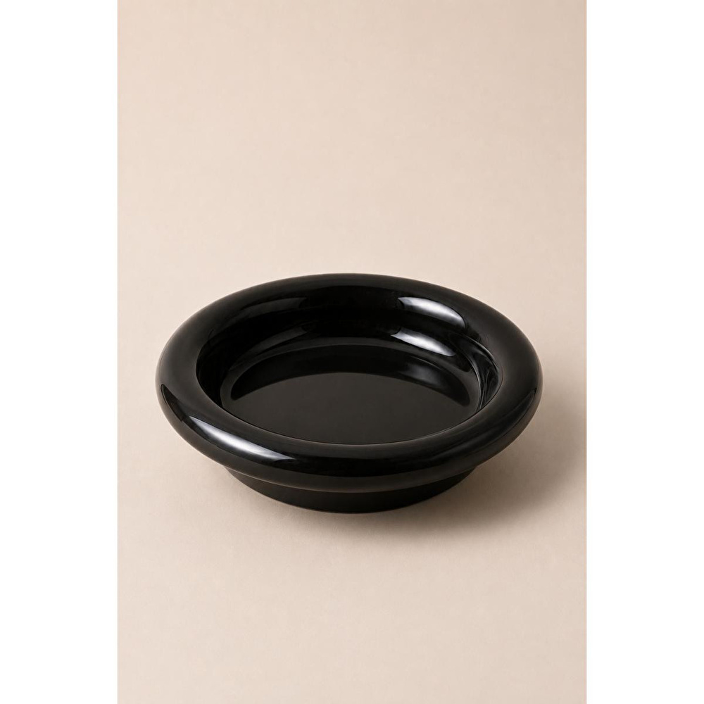 Beige & Stone Siyah Donut Seramik Yemek Tabağı – 21,5 Cm görseli 3