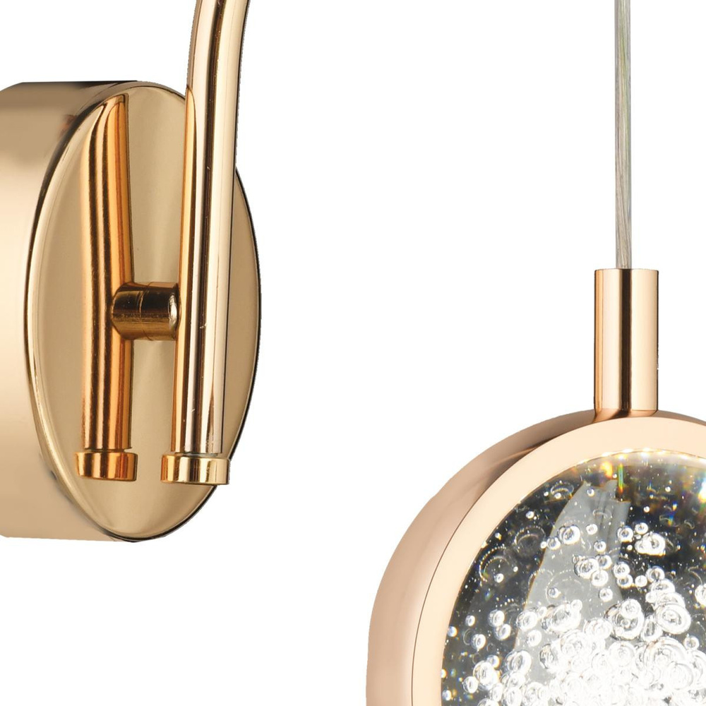 Apliqa Eldon Modern Gold 3 Renkli 5 Watt Tasarım Salon Koridor Ledli Salon Aplik görseli 4