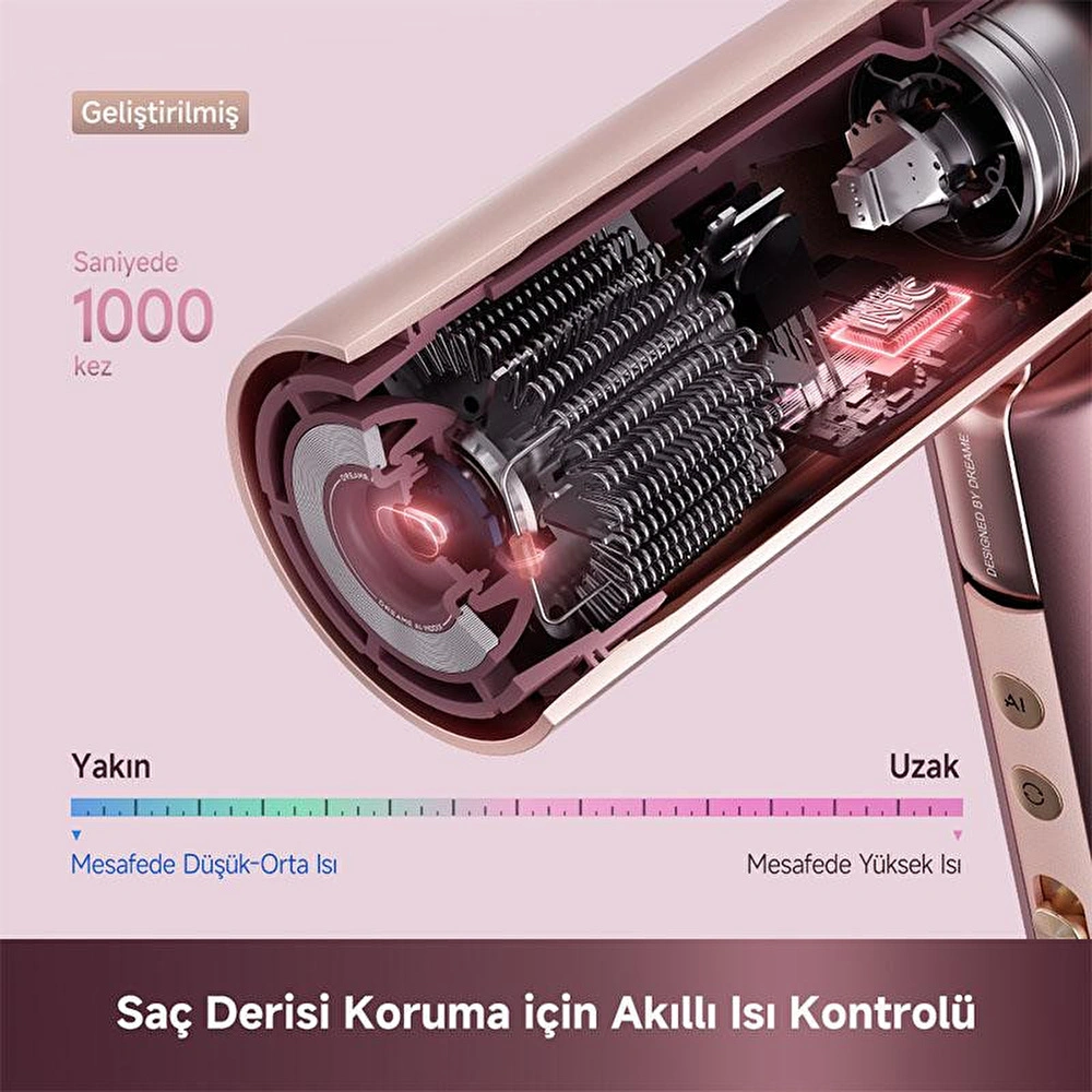 Dreame Pocket Aura Saç Kurutma Makinesi, Pembe görseli 3